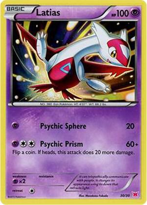Latias (#30 Holo) 30/30 card from XY Trainer Kit: Latias & Latios