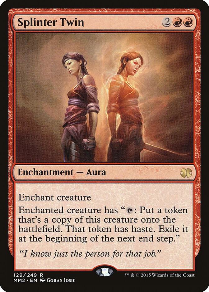 Splinter Twin 129 card from Modern Masters 2015
