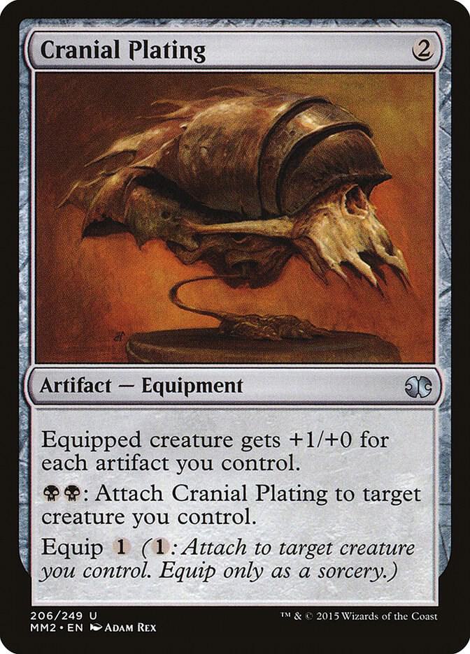 Cranial Plating 206 card from Modern Masters 2015