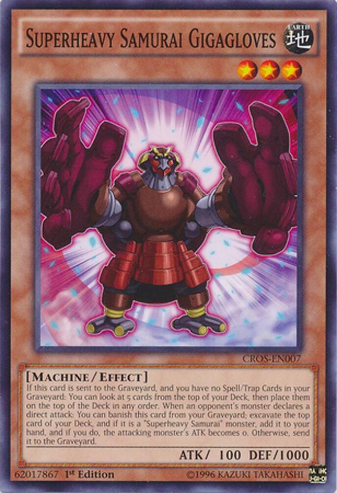 Superheavy Samurai Gigagloves CROS-EN007 card from Crossed Souls