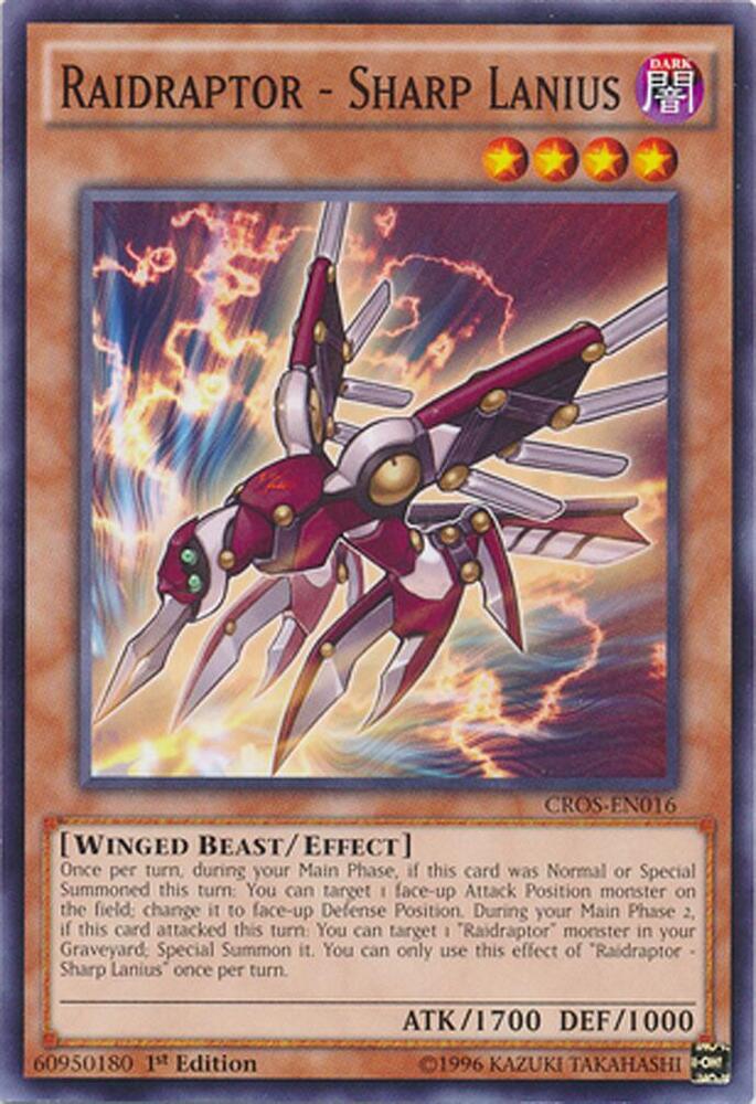 Raidraptor - Sharp Lanius CROS-EN016 card from Crossed Souls