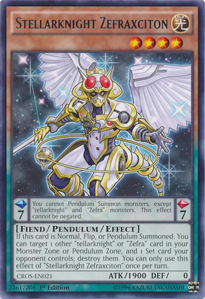 Stellarknight Zefraxciton CROS-EN021 card from Crossed Souls