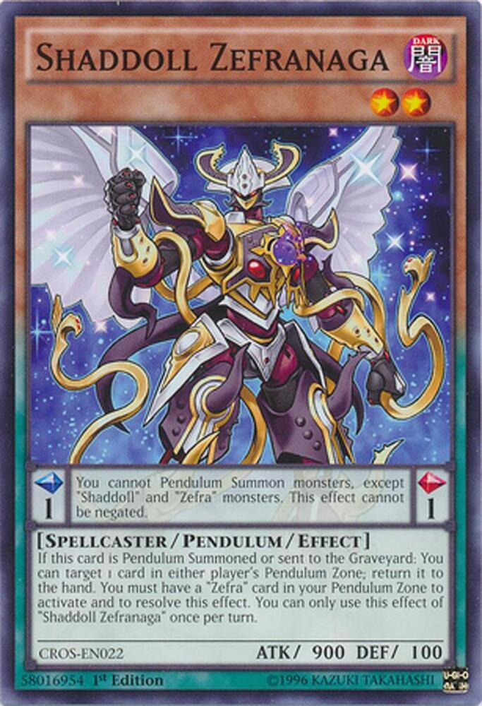 Shaddoll Zefranaga CROS-EN022 card from Crossed Souls