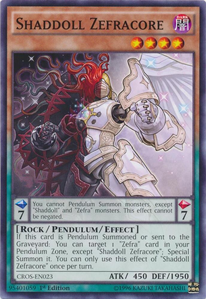 Shaddoll Zefracore CROS-EN023 card from Crossed Souls