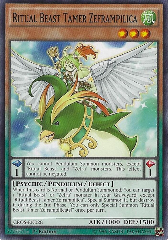 Ritual Beast Tamer Zeframpilica CROS-EN028 card from Crossed Souls