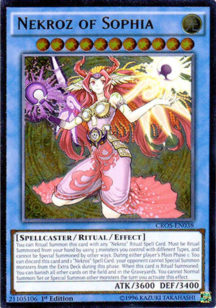 Nekroz of Sophia (UTR) CROS-EN038 card from Crossed Souls