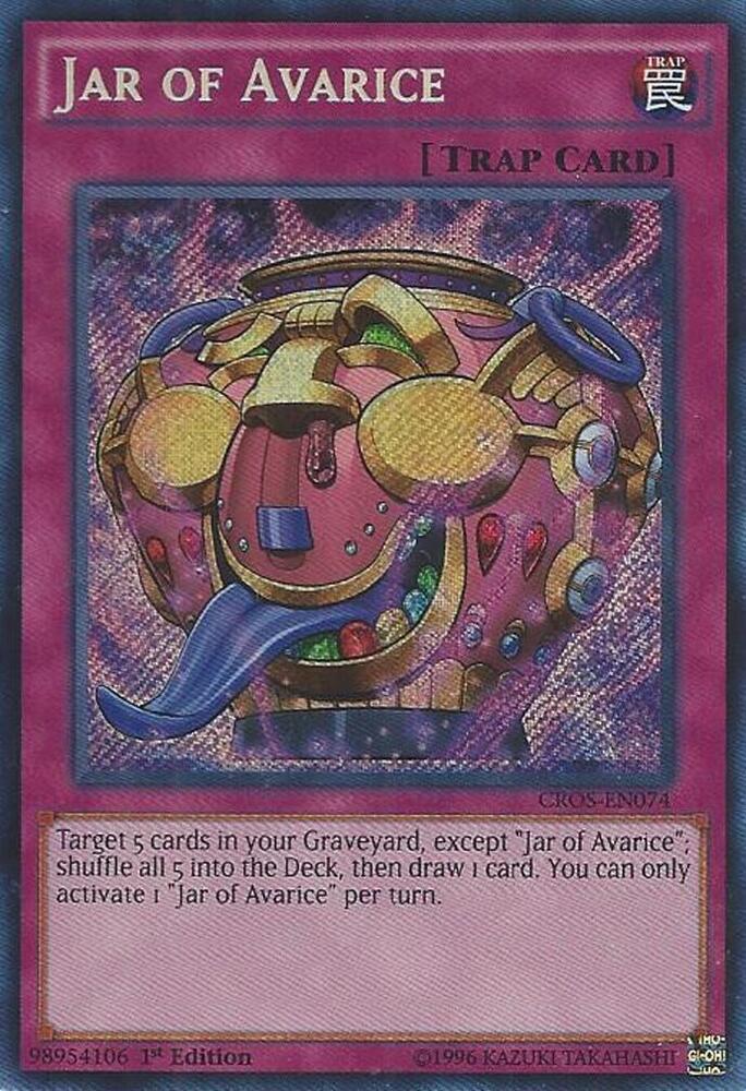 Jar of Avarice CROS-EN074 card from Crossed Souls