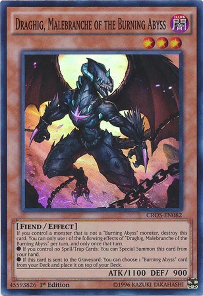 Draghig, Malebranche of the Burning Abyss CROS-EN082 card from Crossed Souls