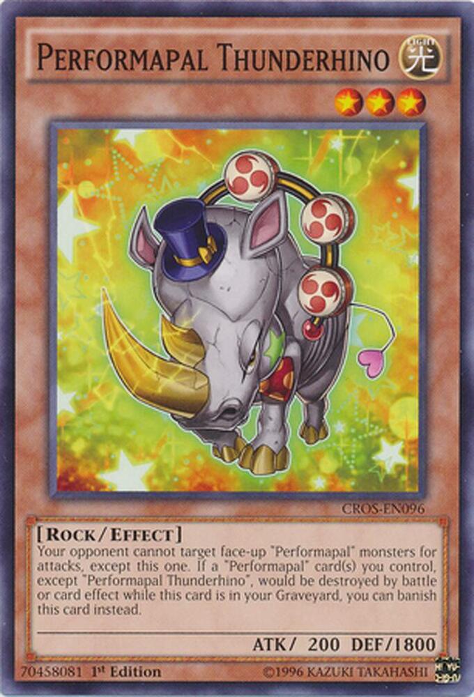 Performapal Thunderhino CROS-EN096 card from Crossed Souls