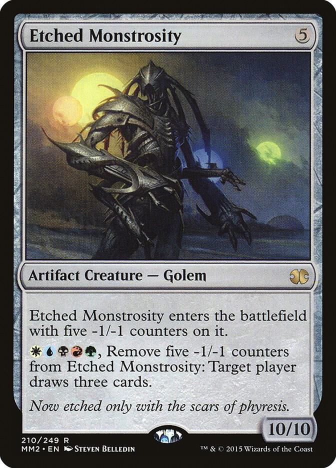 Etched Monstrosity 210 card from Modern Masters 2015