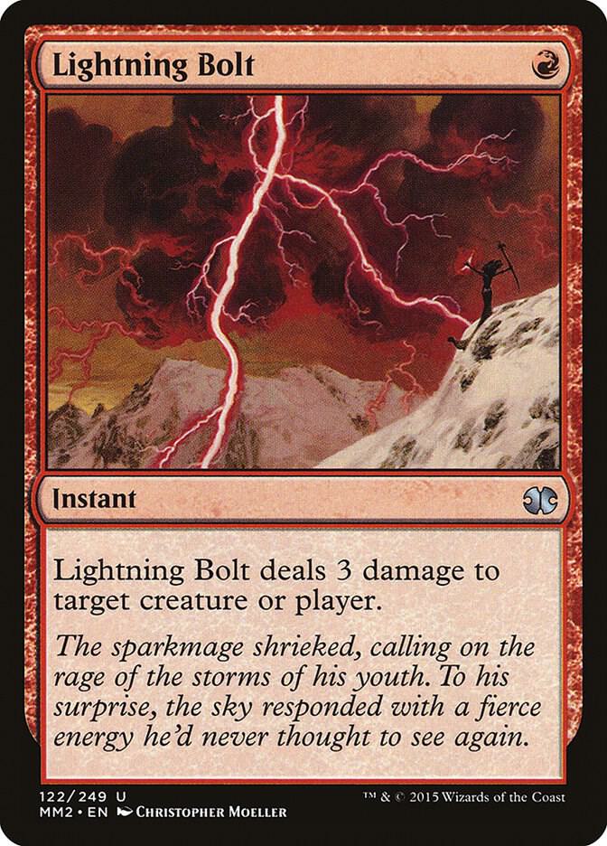 Lightning Bolt 122 card from Modern Masters 2015