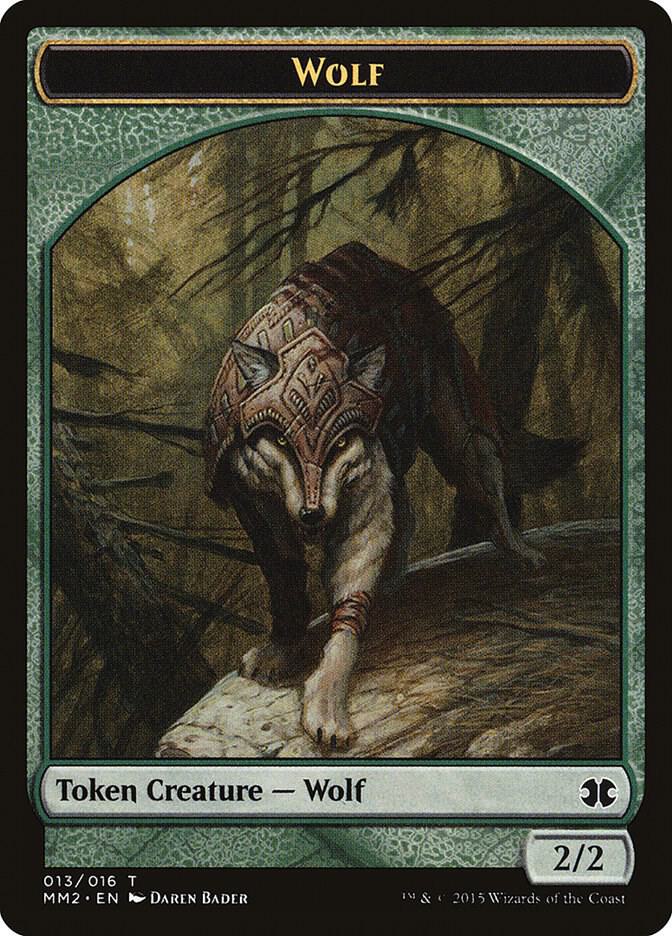 Wolf Token 13 card from Modern Masters 2015
