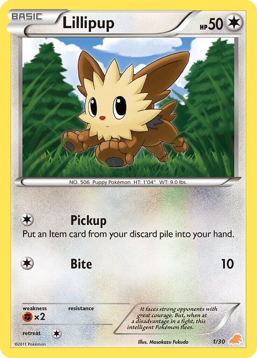 Lillipup (#1) 1/30 card from BW Trainer Kit: Excadrill & Zoroark