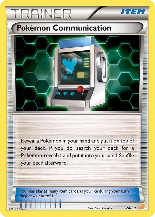 Pokemon Communication (Excadrill) 24/30 card from BW Trainer Kit: Excadrill & Zoroark