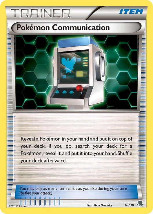 Pokemon Communication (Zoroark) 18/30 card from BW Trainer Kit: Excadrill & Zoroark