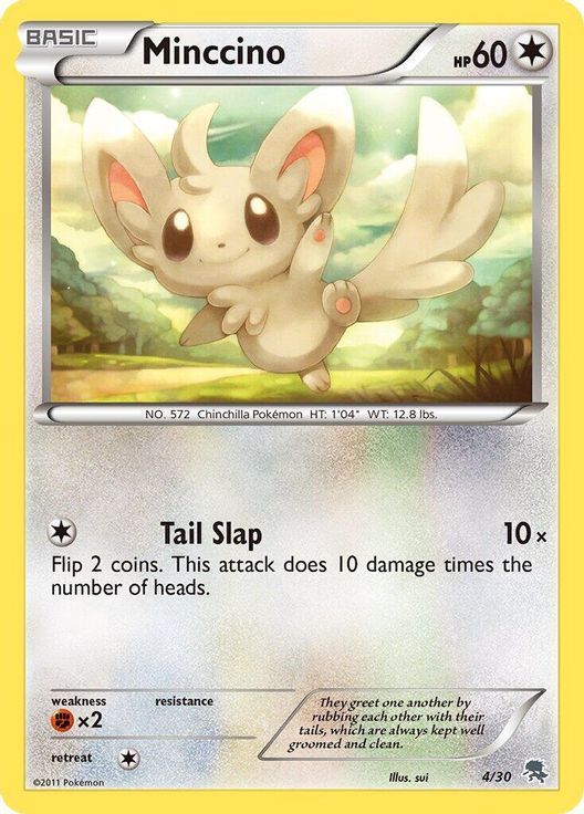 Minccino (#4) 4/30 card from BW Trainer Kit: Excadrill & Zoroark