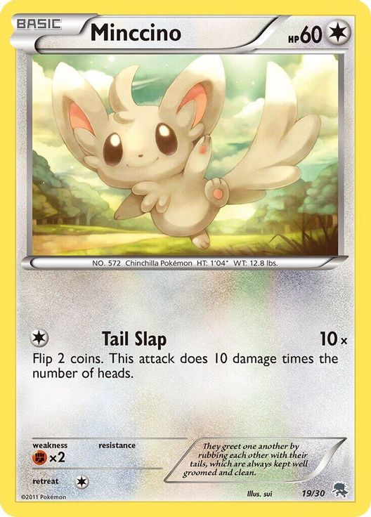 Minccino (#19) 19/30 card from BW Trainer Kit: Excadrill & Zoroark