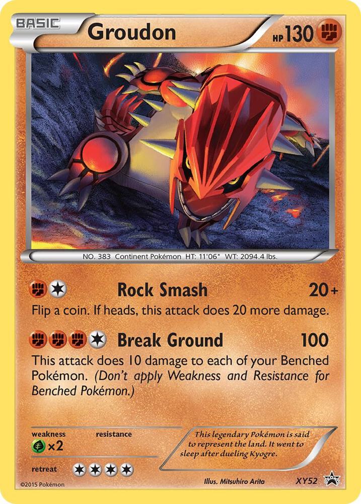 Groudon XY52 card from XY Promos