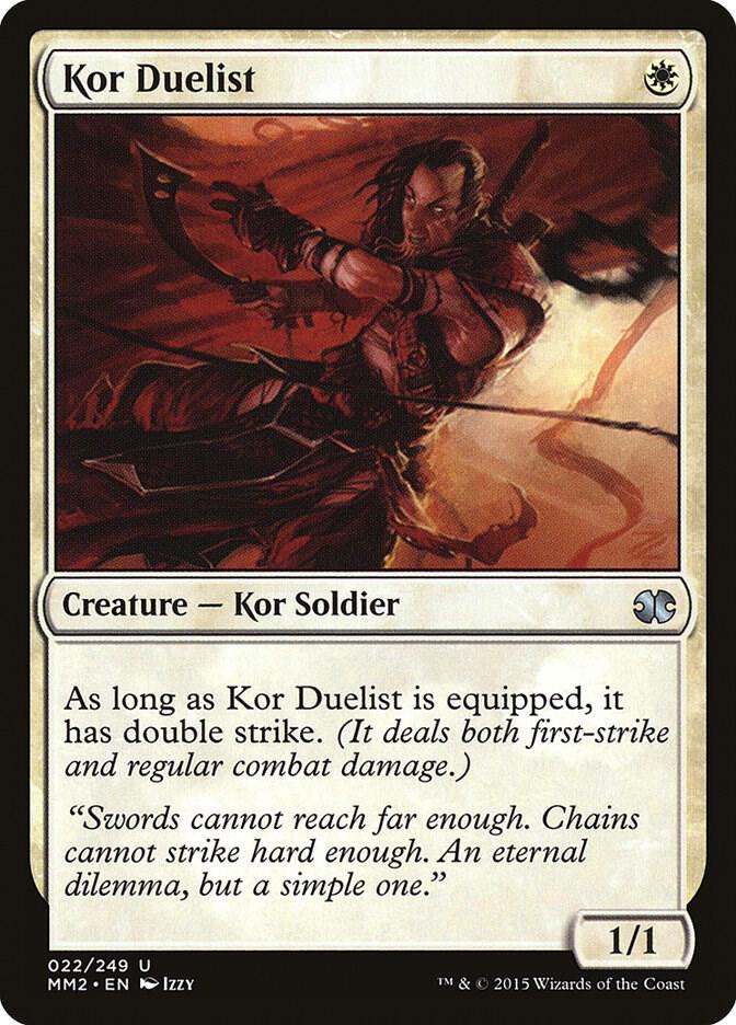 Kor Duelist 22 card from Modern Masters 2015