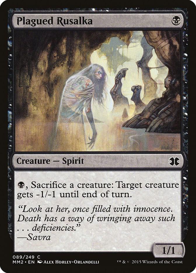 Plagued Rusalka 89 card from Modern Masters 2015