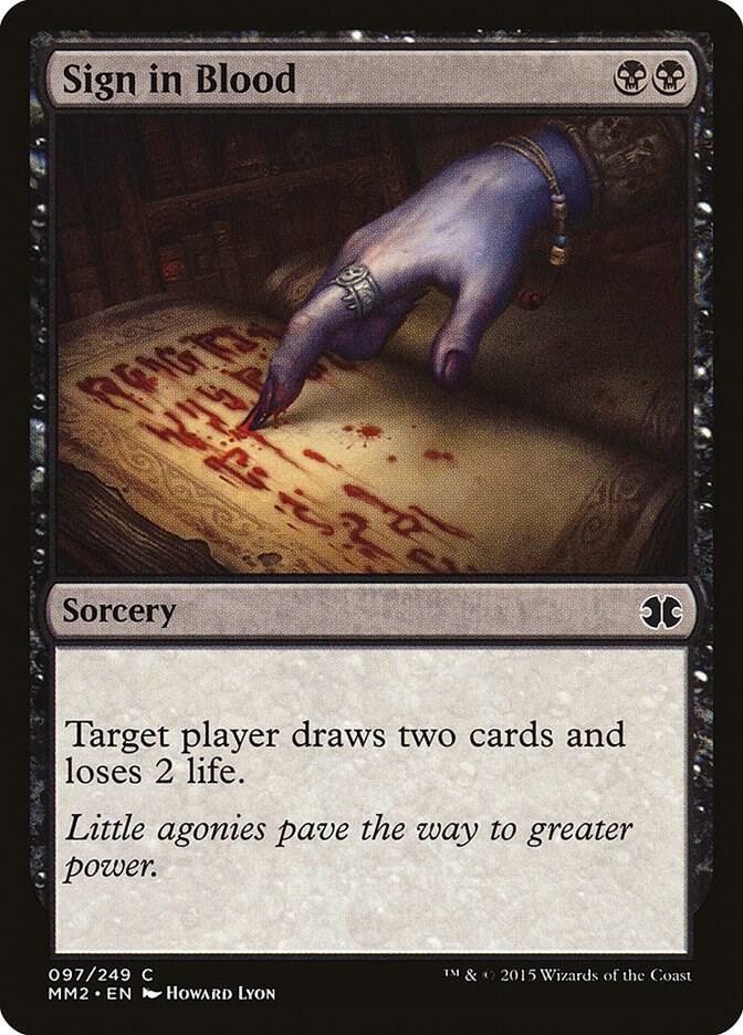 Sign in Blood 97 card from Modern Masters 2015