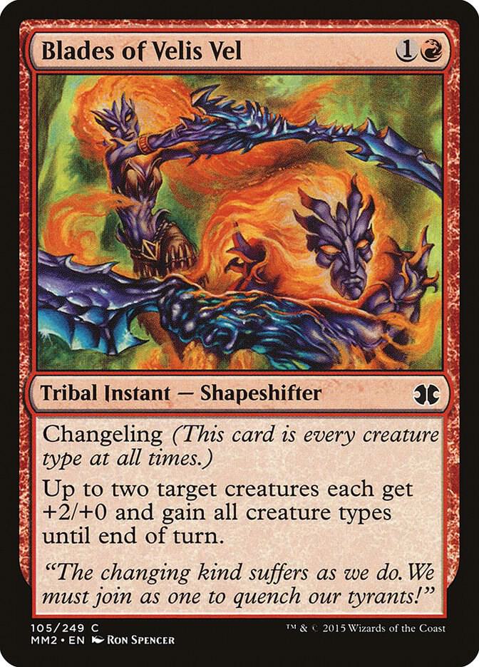Blades of Velis Vel 105 card from Modern Masters 2015
