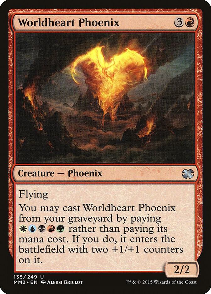 Worldheart Phoenix 135 card from Modern Masters 2015