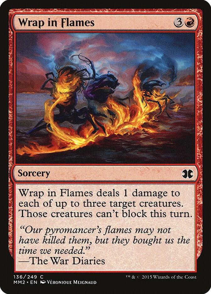 Wrap in Flames 136 card from Modern Masters 2015