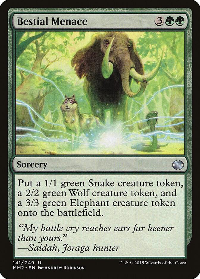 Bestial Menace 141 card from Modern Masters 2015