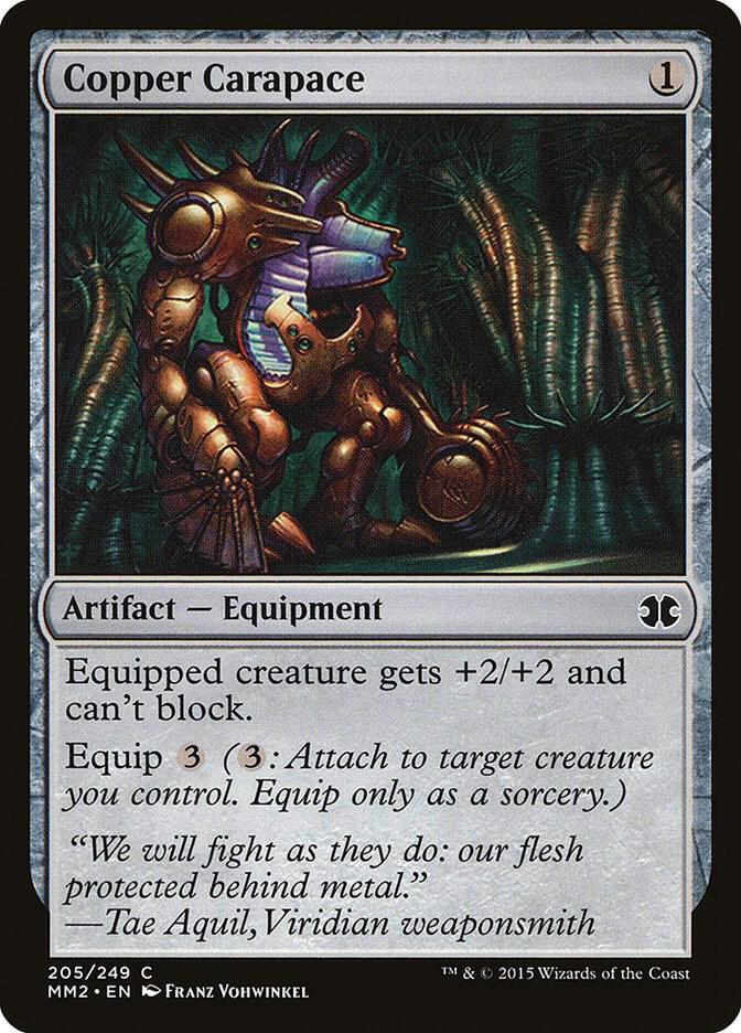 Copper Carapace 205 card from Modern Masters 2015