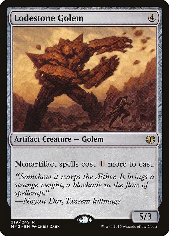 Lodestone Golem 219 card from Modern Masters 2015
