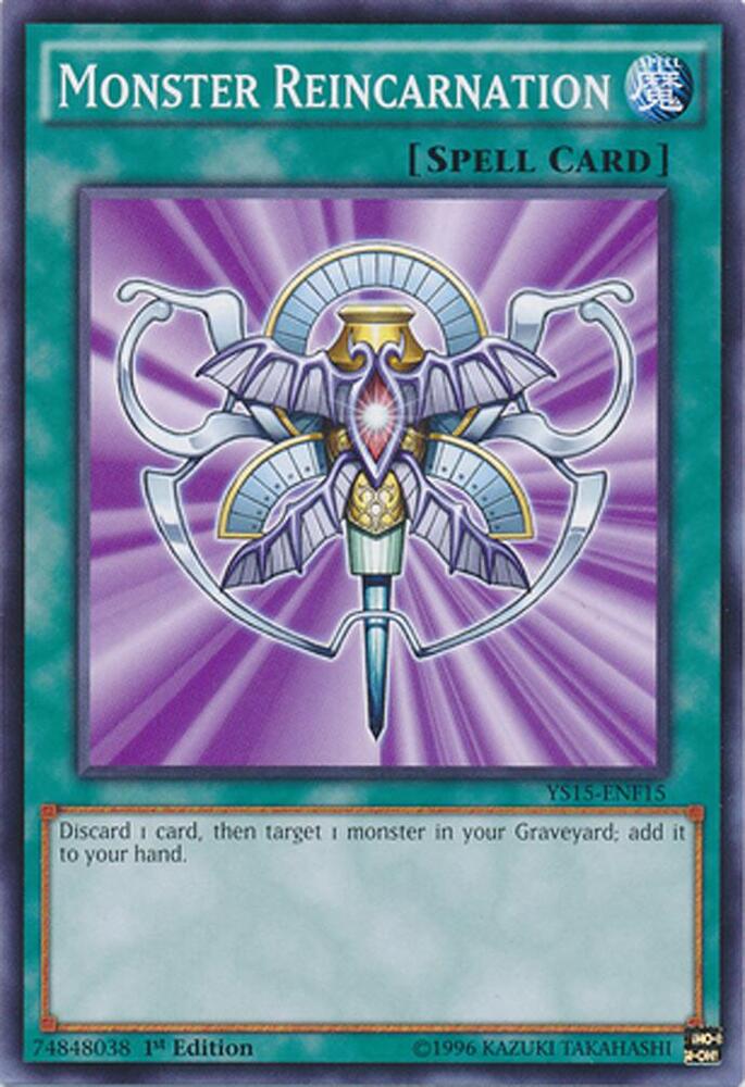 Monster Reincarnation YS15-ENF15 card from Starter Deck: Saber Force