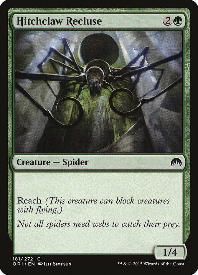 Hitchclaw Recluse 181 card from Magic Origins