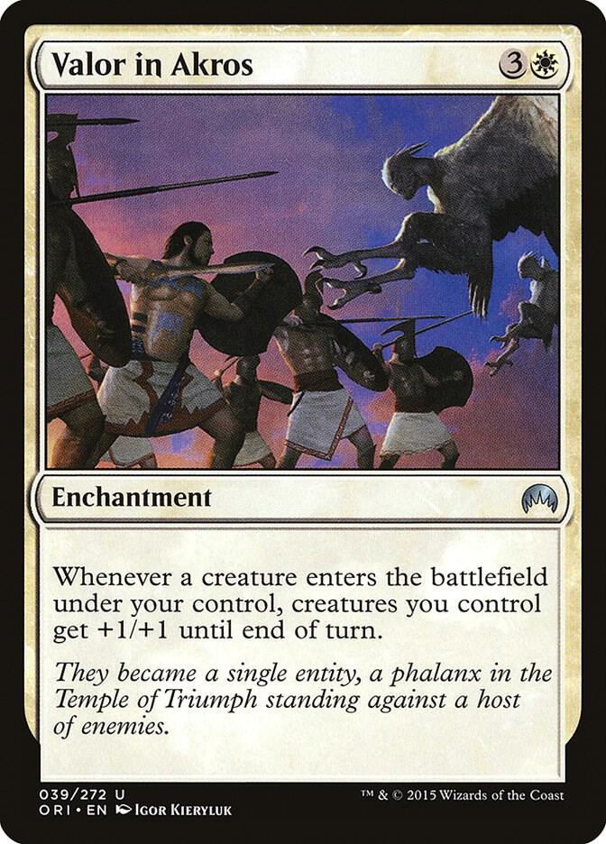 Valor in Akros 39 card from Magic Origins