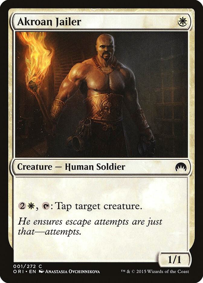 Akroan Jailer 1 card from Magic Origins