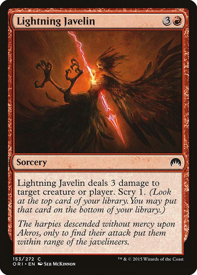 Lightning Javelin 153 card from Magic Origins