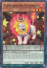 Performapal Fire Mufflerlion (Shatterfoil) SP15-EN024 card from Star Pack ARC-V