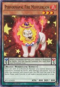 Performapal Fire Mufflerlion SP15-EN024 card from Star Pack ARC-V