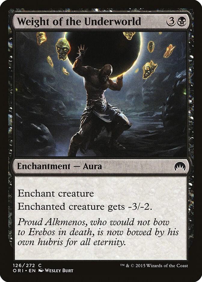 Weight of the Underworld 126 card from Magic Origins