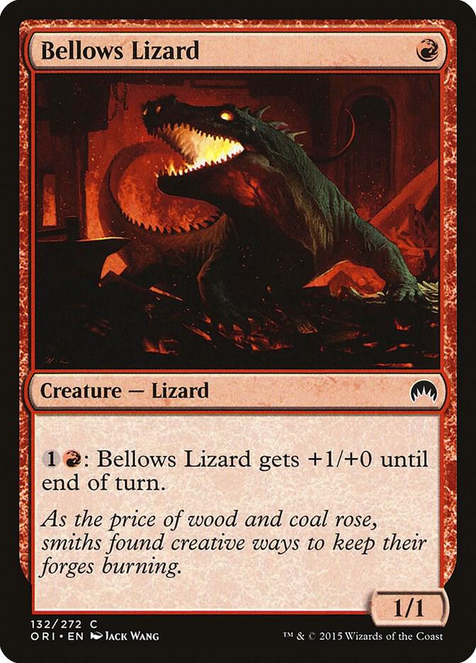 Bellows Lizard 132 card from Magic Origins