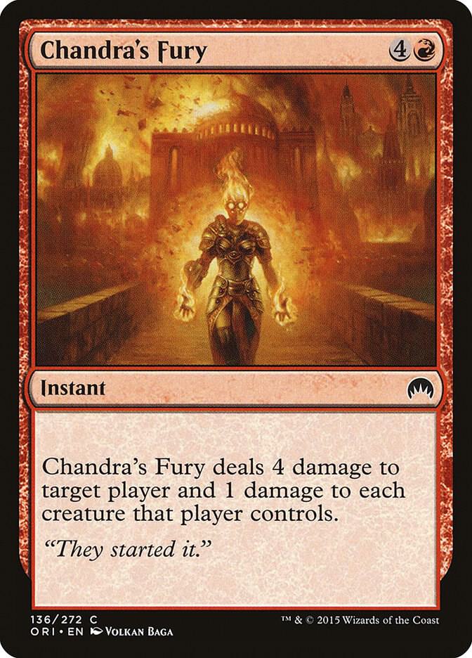 Chandra's Fury 136 card from Magic Origins