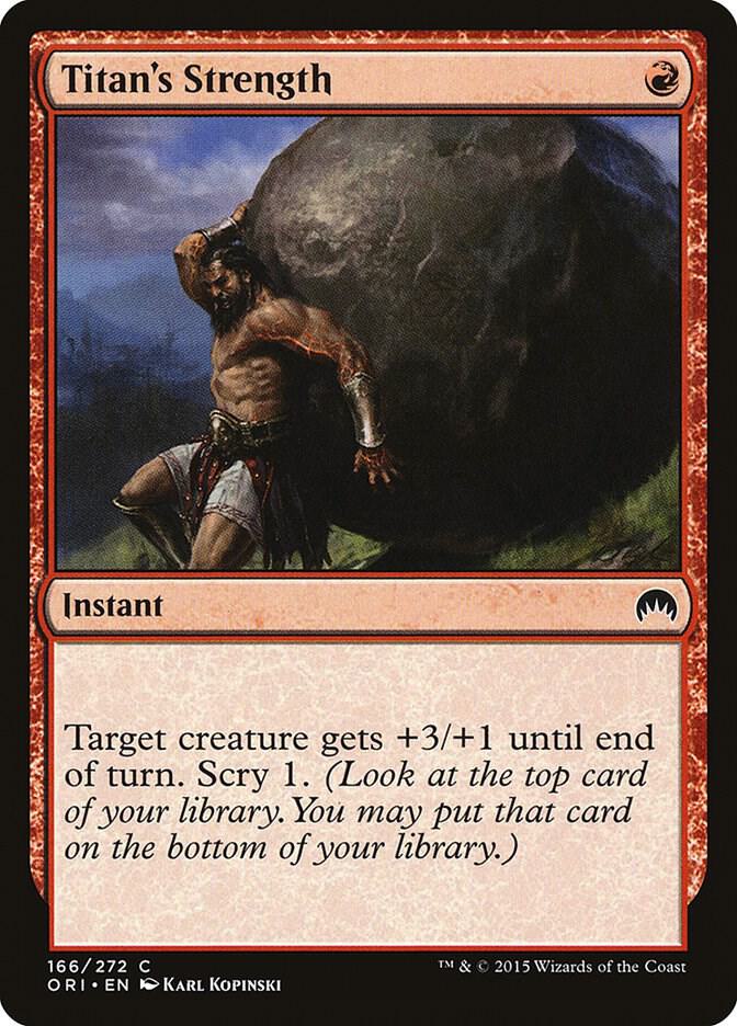 Titan's Strength 166 card from Magic Origins