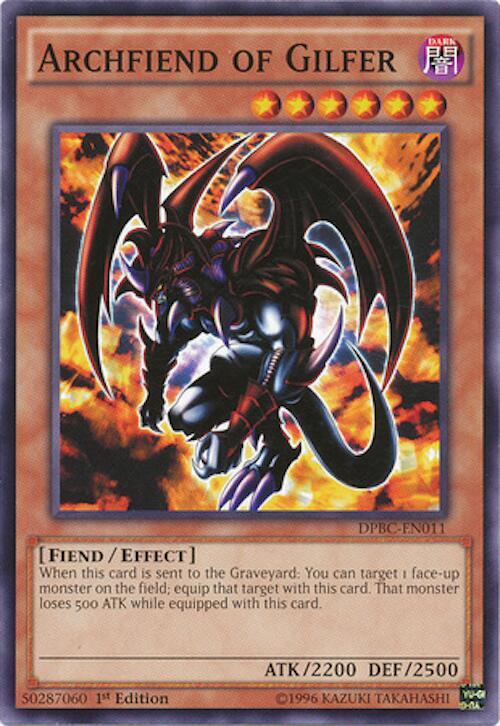 Archfiend of Gilfer DPBC-EN011 card from Duelist Pack: Battle City