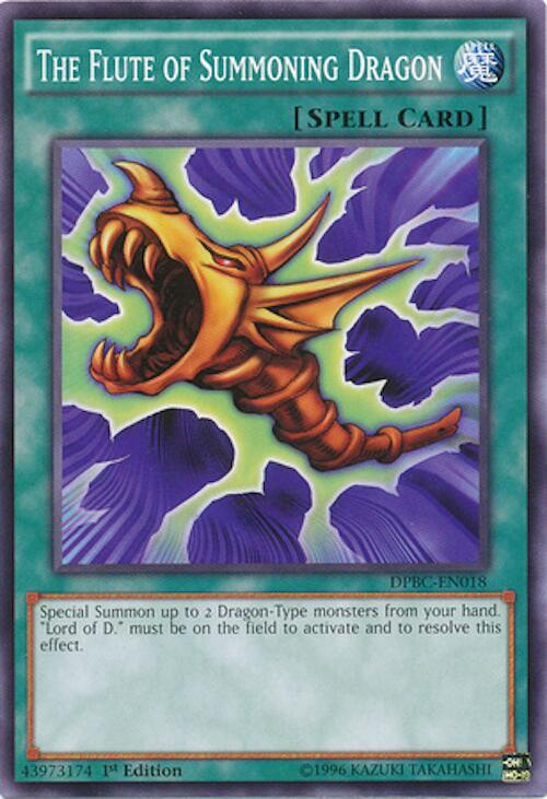 The Flute of Summoning Dragon DPBC-EN018 card from Duelist Pack: Battle City