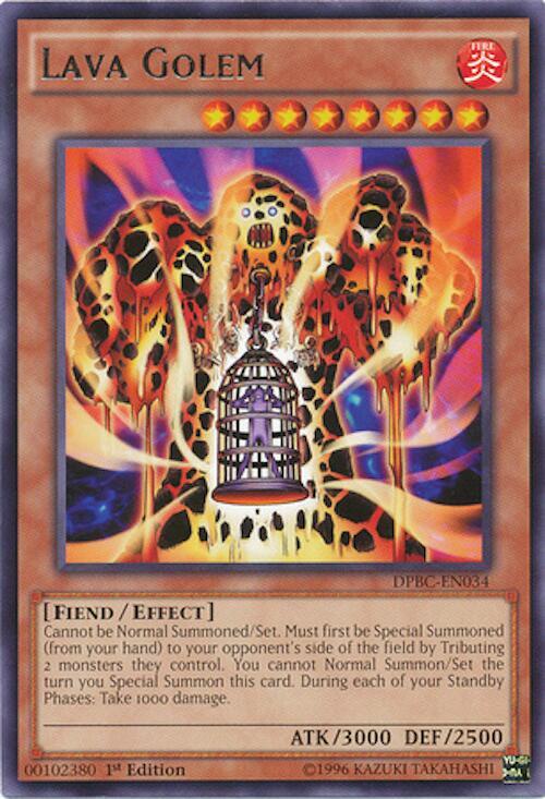 Lava Golem DPBC-EN034 card from Duelist Pack: Battle City