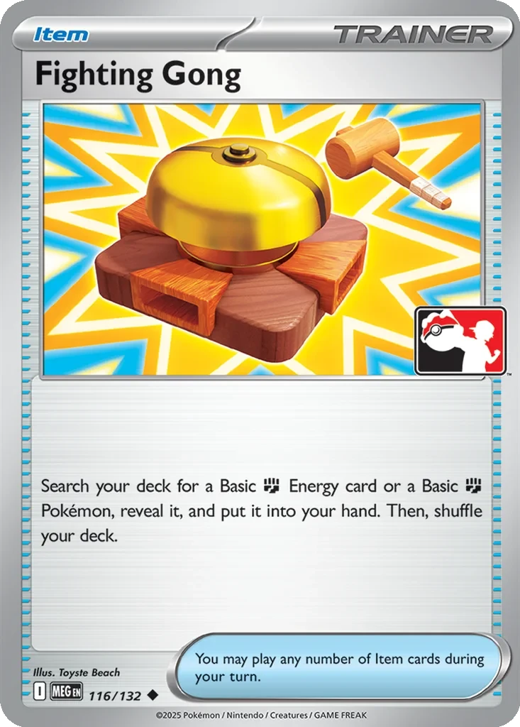 Fighting Gong 116/132 card from Prize Pack Series Cards