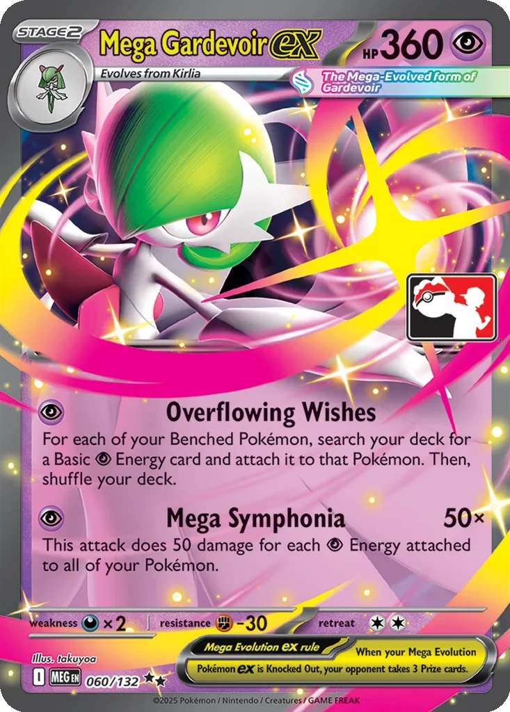 Mega Gardevoir ex 060/132 card from Prize Pack Series Cards