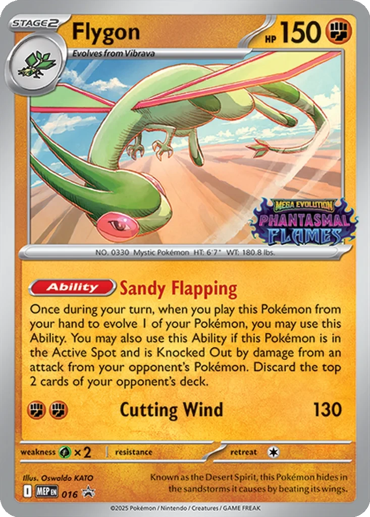 Flygon (Prerelease) [Staff] 016 card from ME: Mega Evolution Promo