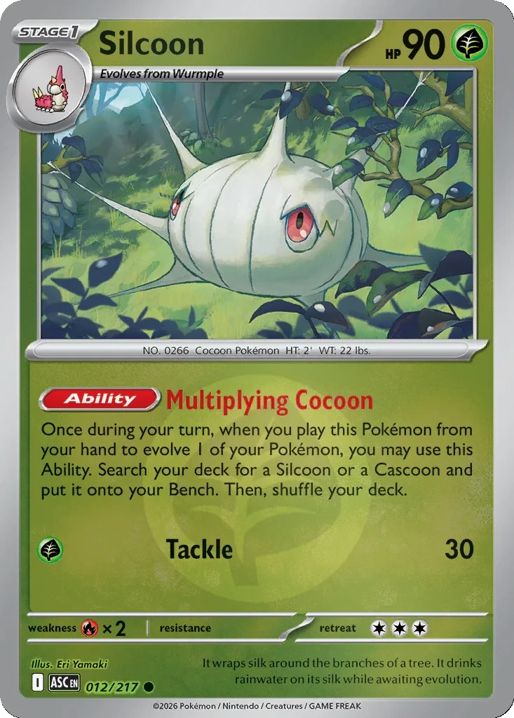 Silcoon (Energy Symbol Pattern) 012/217 card from ME: Ascended Heroes