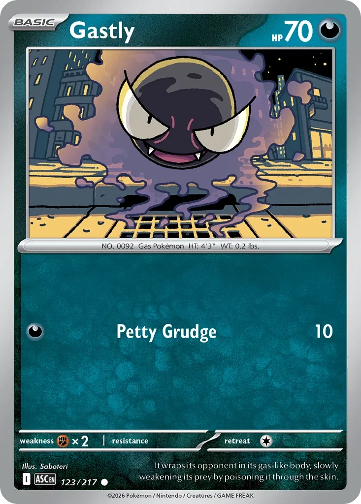 Gastly (Cosmos Holo) 123/217 card from Miscellaneous Cards & Products